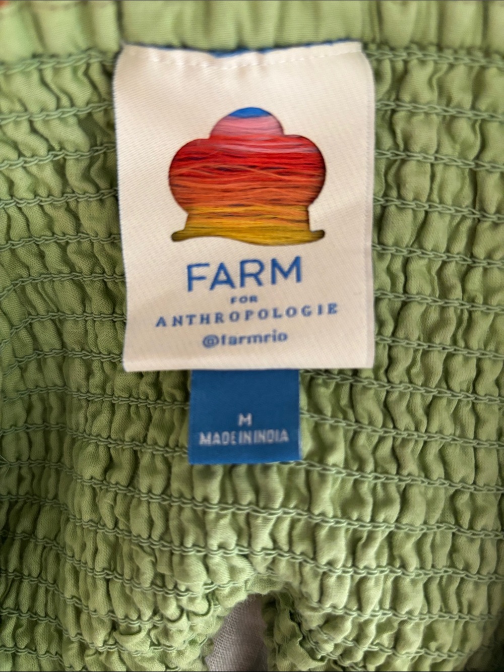 FARM Rio Green Tropical Palm-Print Slip Dress - Picture 4 of 5